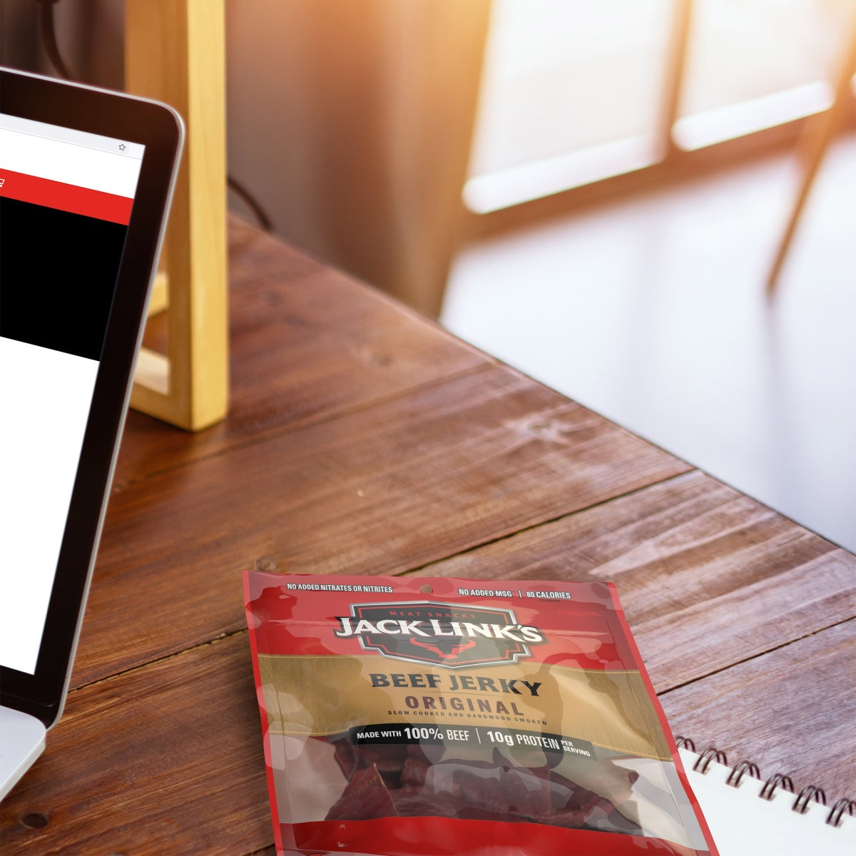 Shelf-stable beef jerky snack for travel