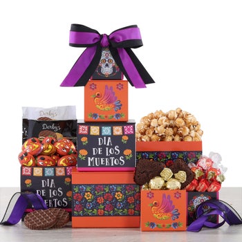 Wine Country Day of the Dead 4 tier candy treats tower