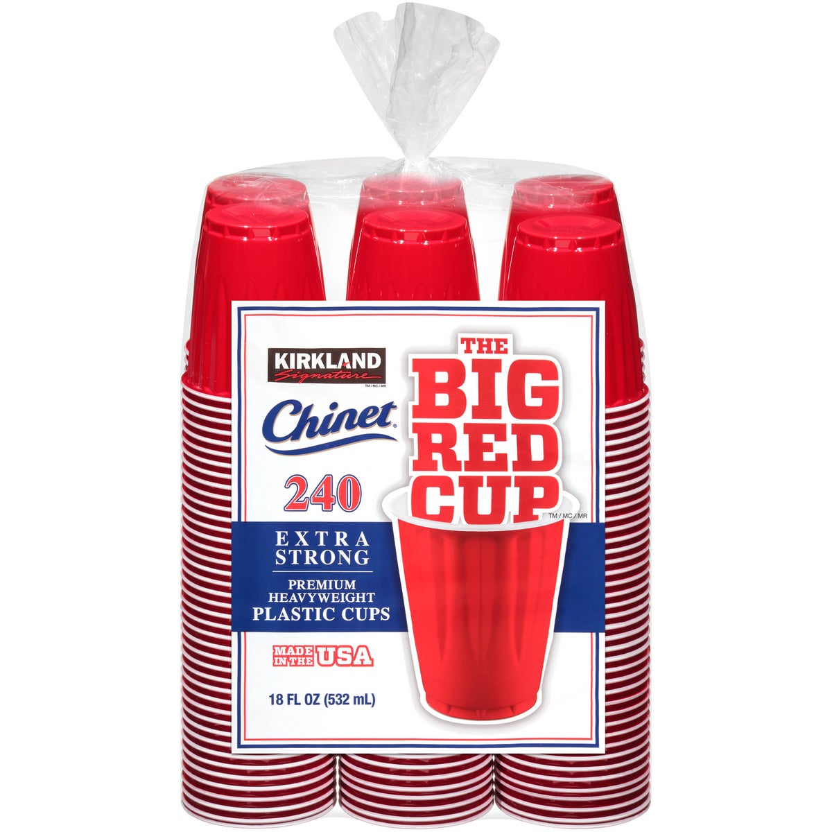Kirkland Signature 18 oz red plastic cup