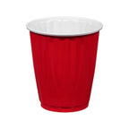 Extra-strong red party cups for cold beverages