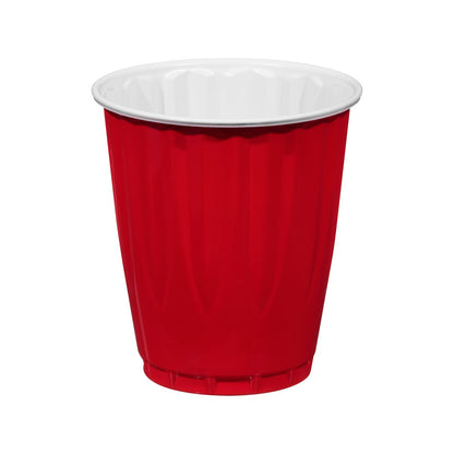 Extra-strong red party cups for cold beverages