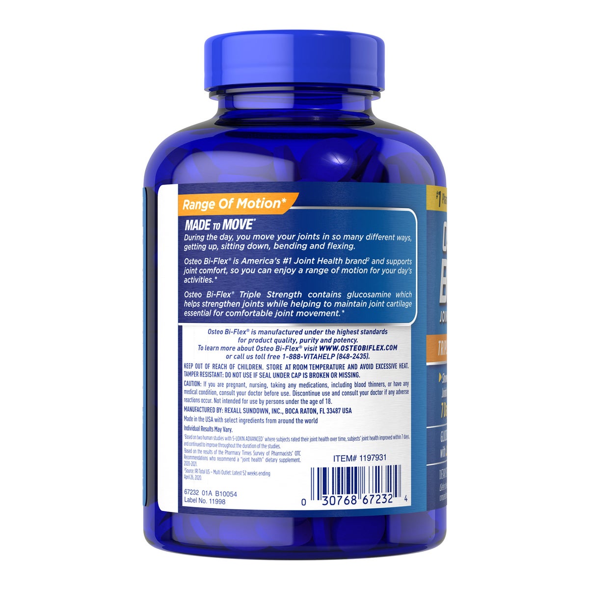 Osteo Bi-Flex joint support supplement front label