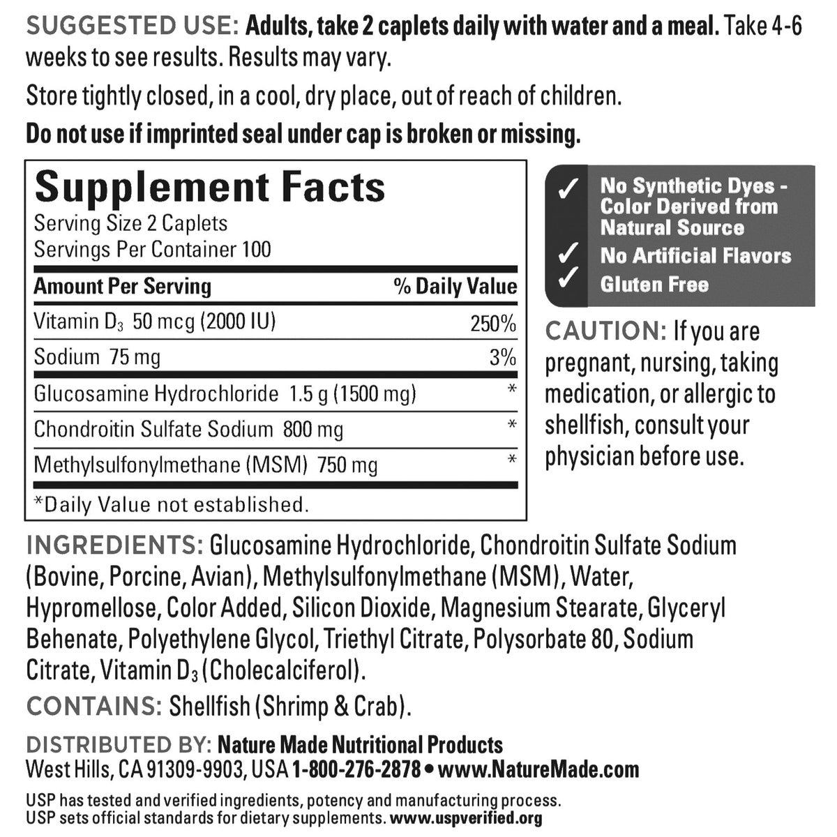 Nature Made TripleFlex supplement bottle with D3