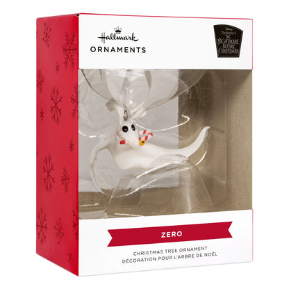 Zero phantom pup candy cane Christmas ornament
