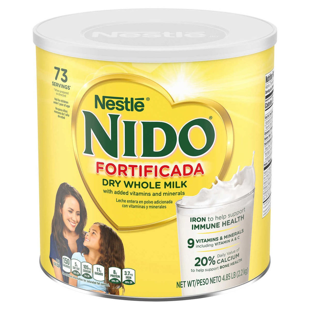 Nestlé Nido Fortificada dry whole milk powder 4.85 lbs