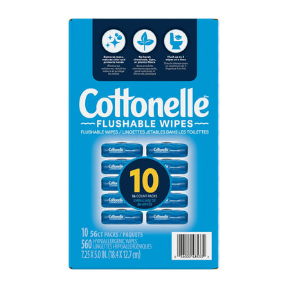 Cottonelle sensitive skin flushable wipes