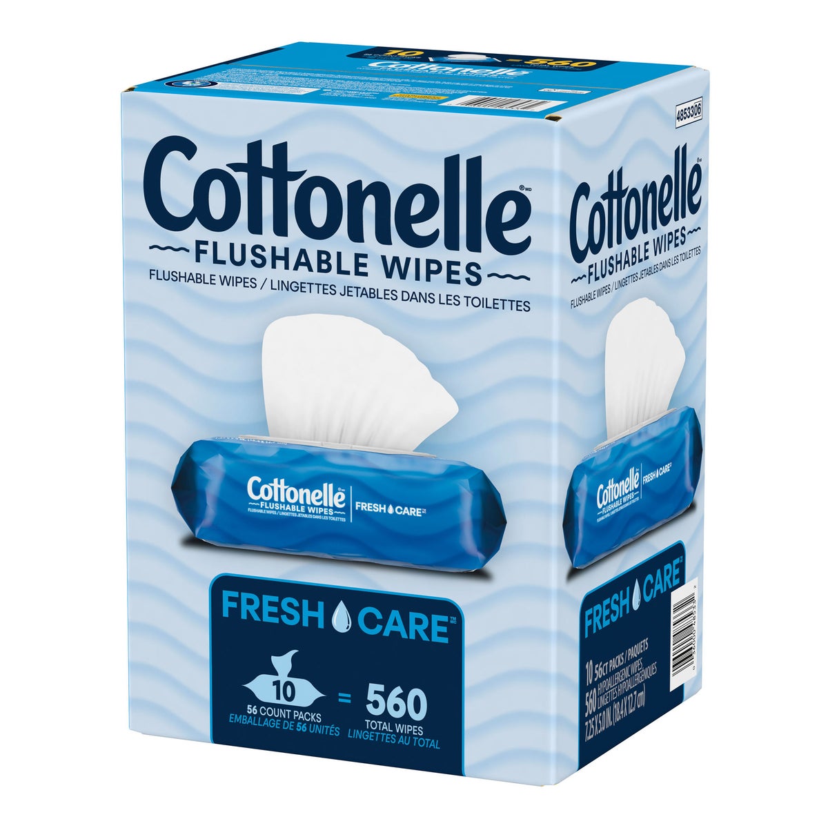 Cottonelle Fresh Care wipes value pack front view
