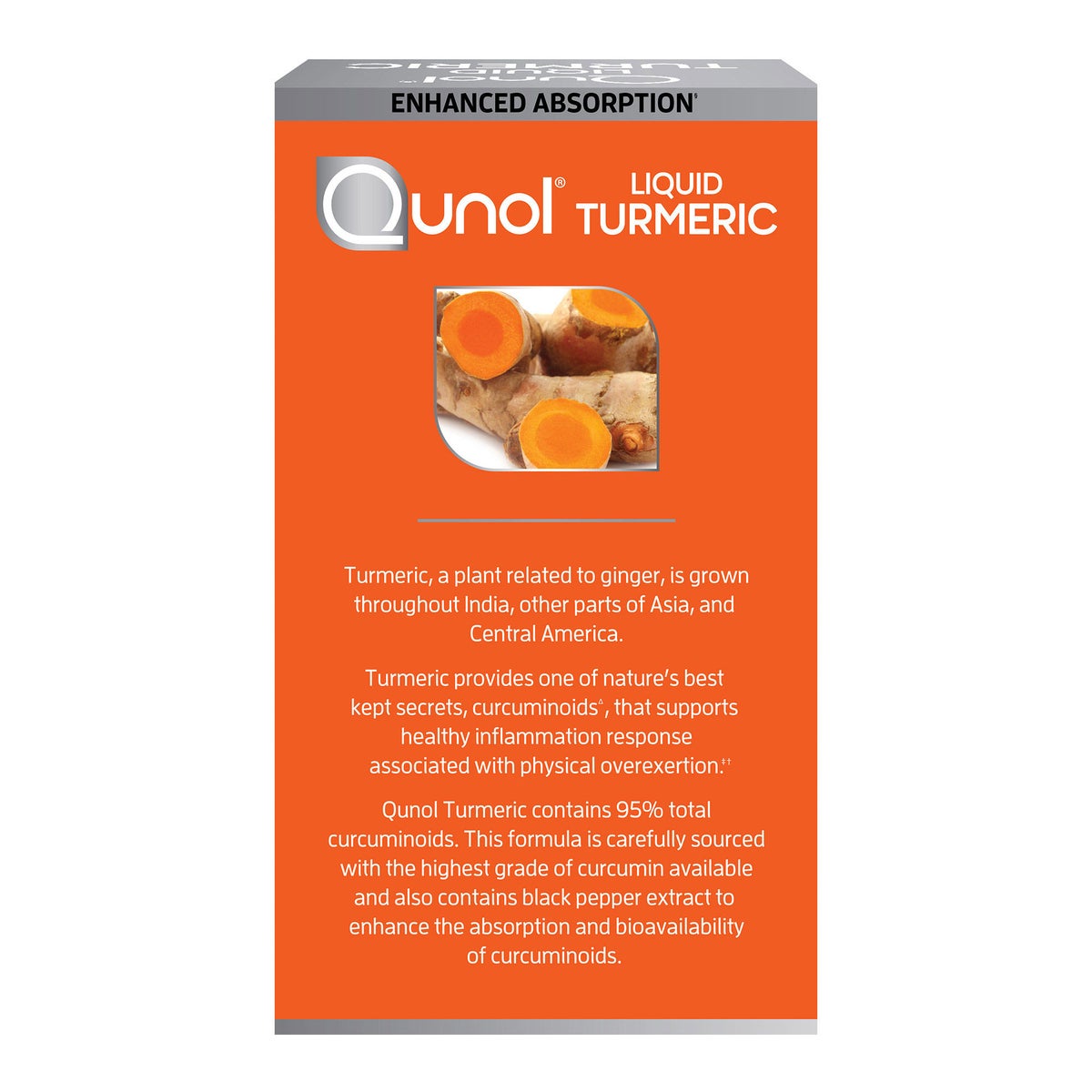 Liquid turmeric supplement with tropical orange flavor