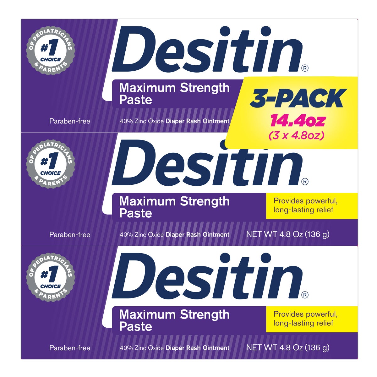 Desitin maximum strength baby diaper rash cream 40 percent zinc oxide