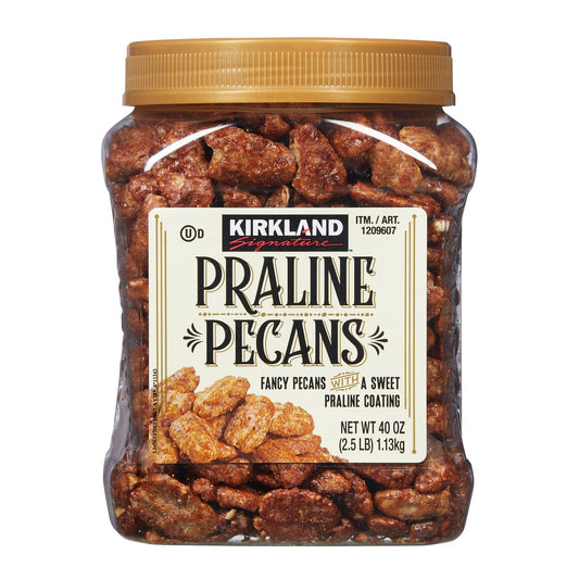 Sweet praline coated pecans snack bag