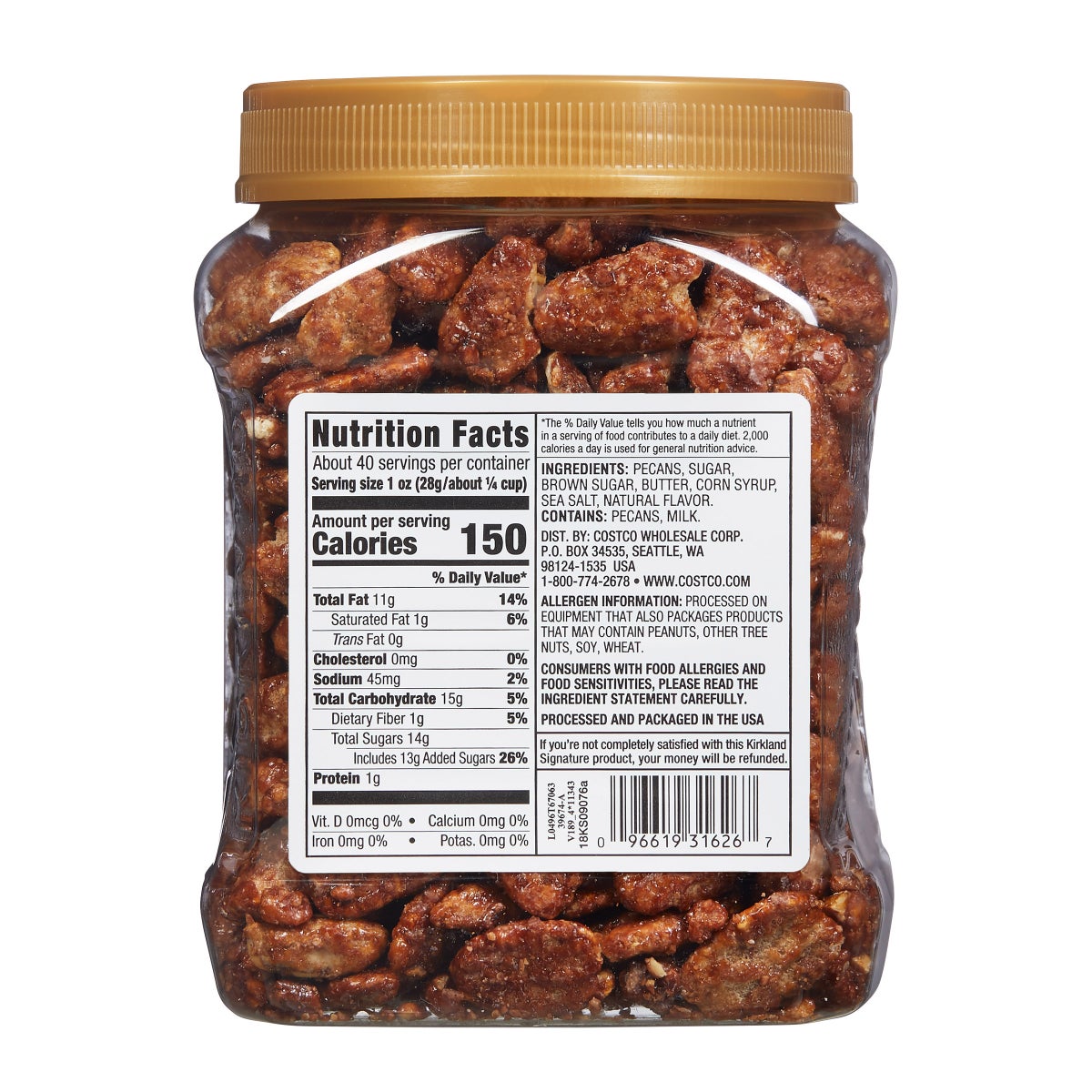 Kirkland Signature Praline Pecans, 2.5 lbs