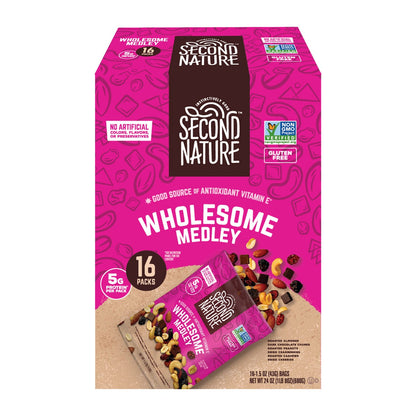 Second Nature Wholesome Medley trail mix 16-count box