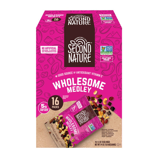 Second Nature Wholesome Medley trail mix 16-count box