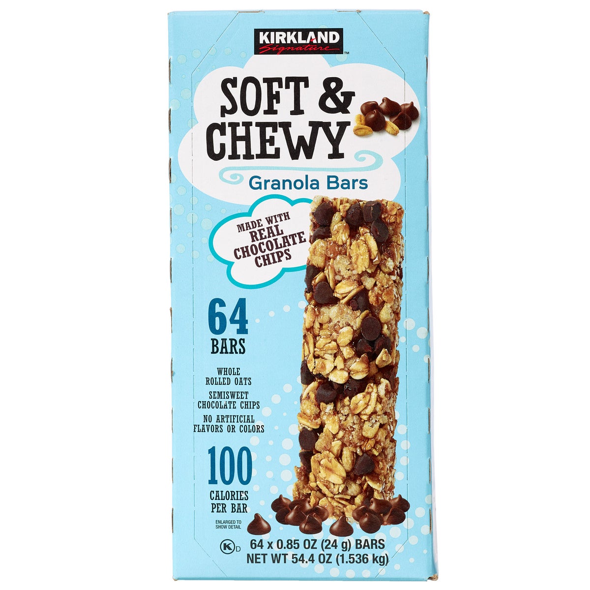 Kirkland Signature soft and chewy granola bars box