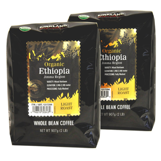 Light roast whole bean coffee from Kirkland Signature