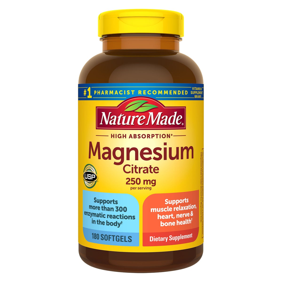 Nature Made Magnesium Citrate 250 mg softgels bottle