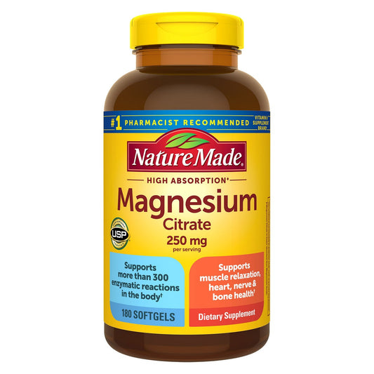 Nature Made Magnesium Citrate 250 mg softgels bottle