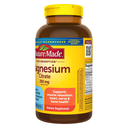 Nature Made 180 count magnesium citrate supplement