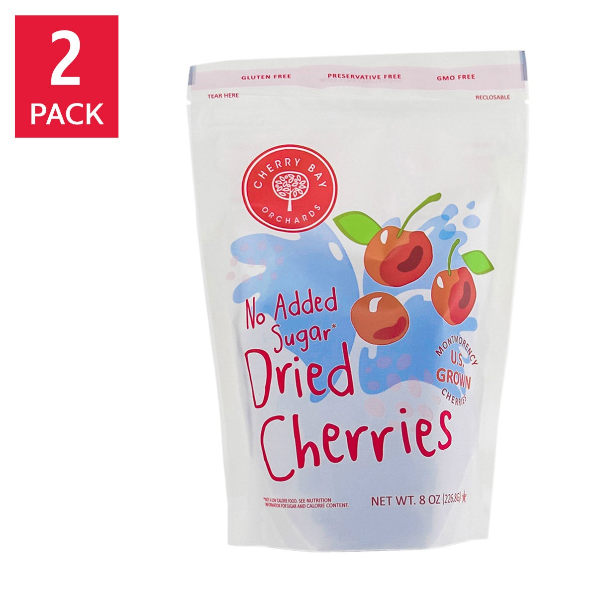 Cherry Bay Orchards no-added-sugar dried Montmorency cherries 8 oz bag
