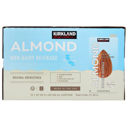 Kirkland Signature almond milk 12-count case