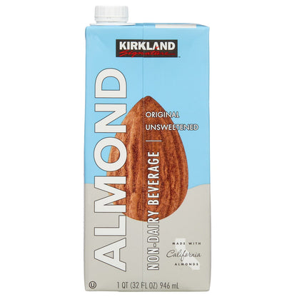 1 quart Kirkland Signature almond milk carton