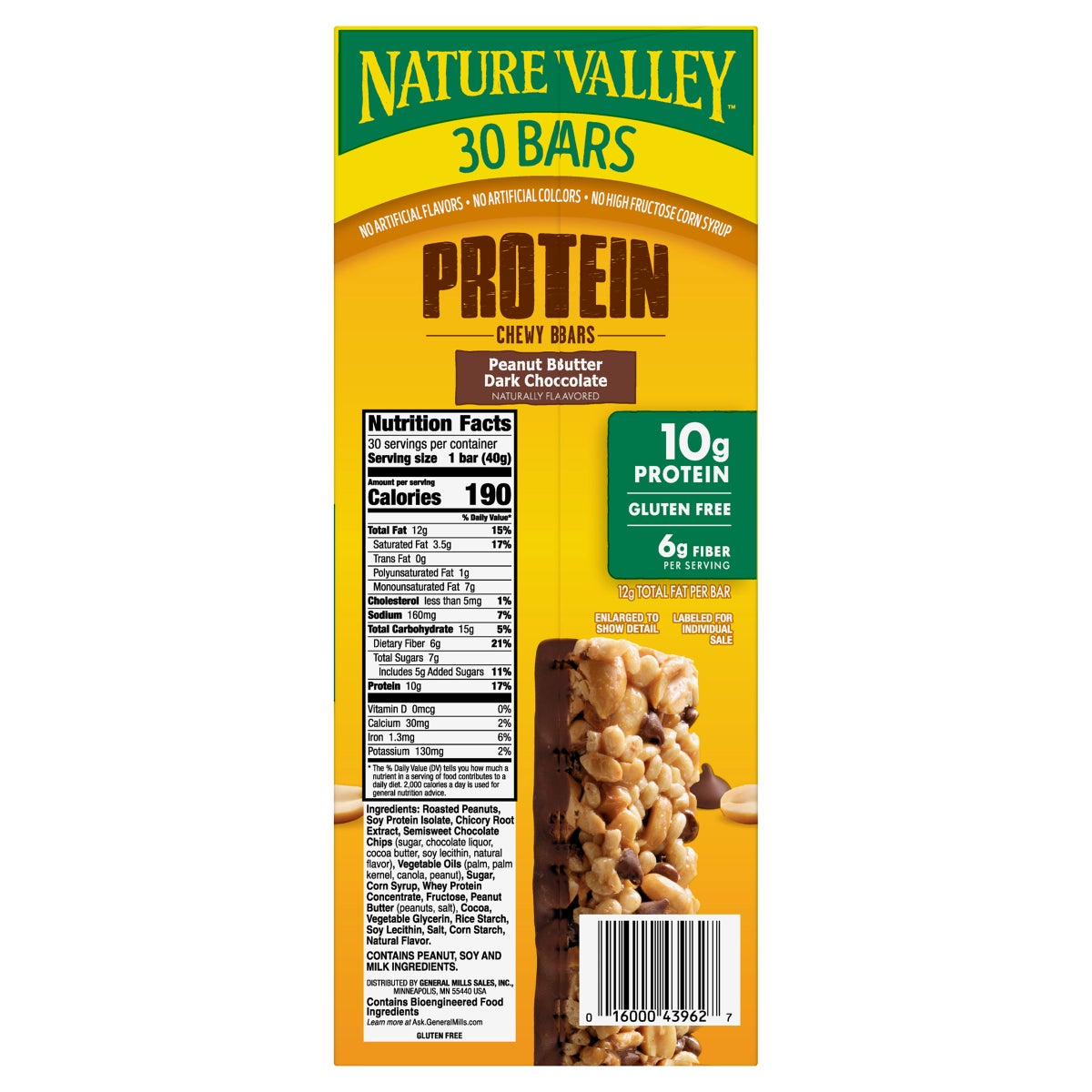 Nature Valley 30-count protein snack bars front view