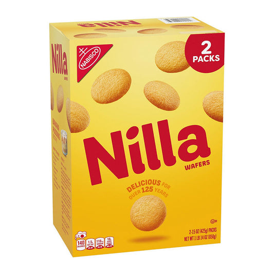Nilla Wafers sweet crispy cookies front view
