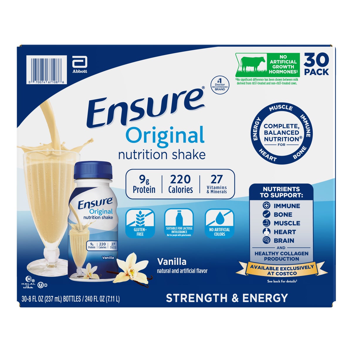 Ensure Original vanilla nutrition shake 30-pack