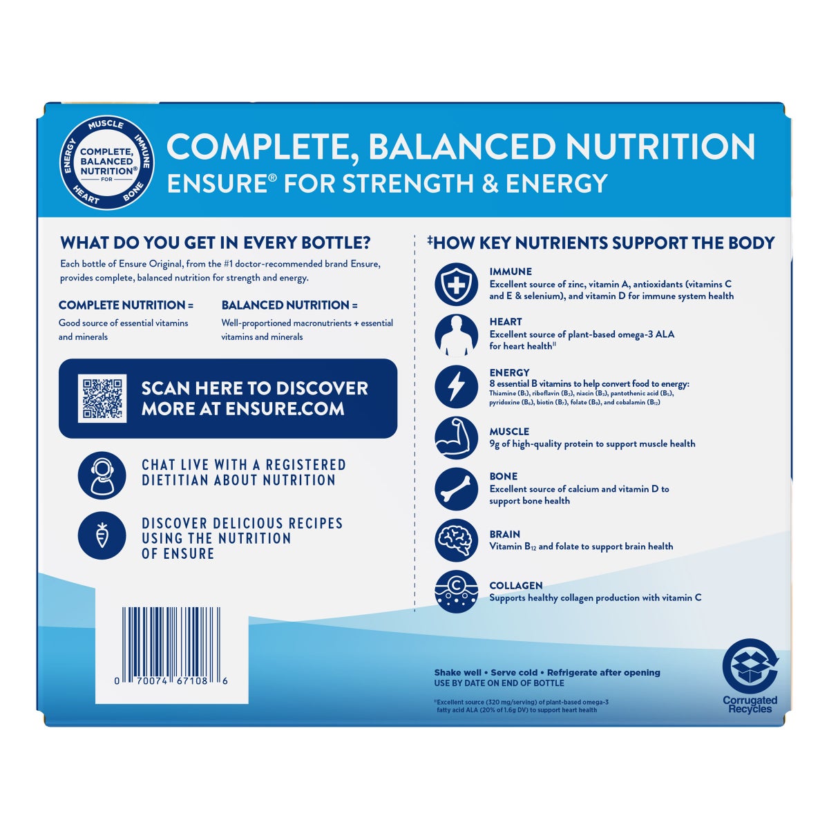 Ensure Original vanilla ready-to-drink nutrition shake