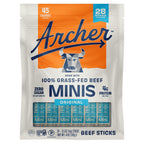 Country Archer grass-fed beef stick minis original 28-count