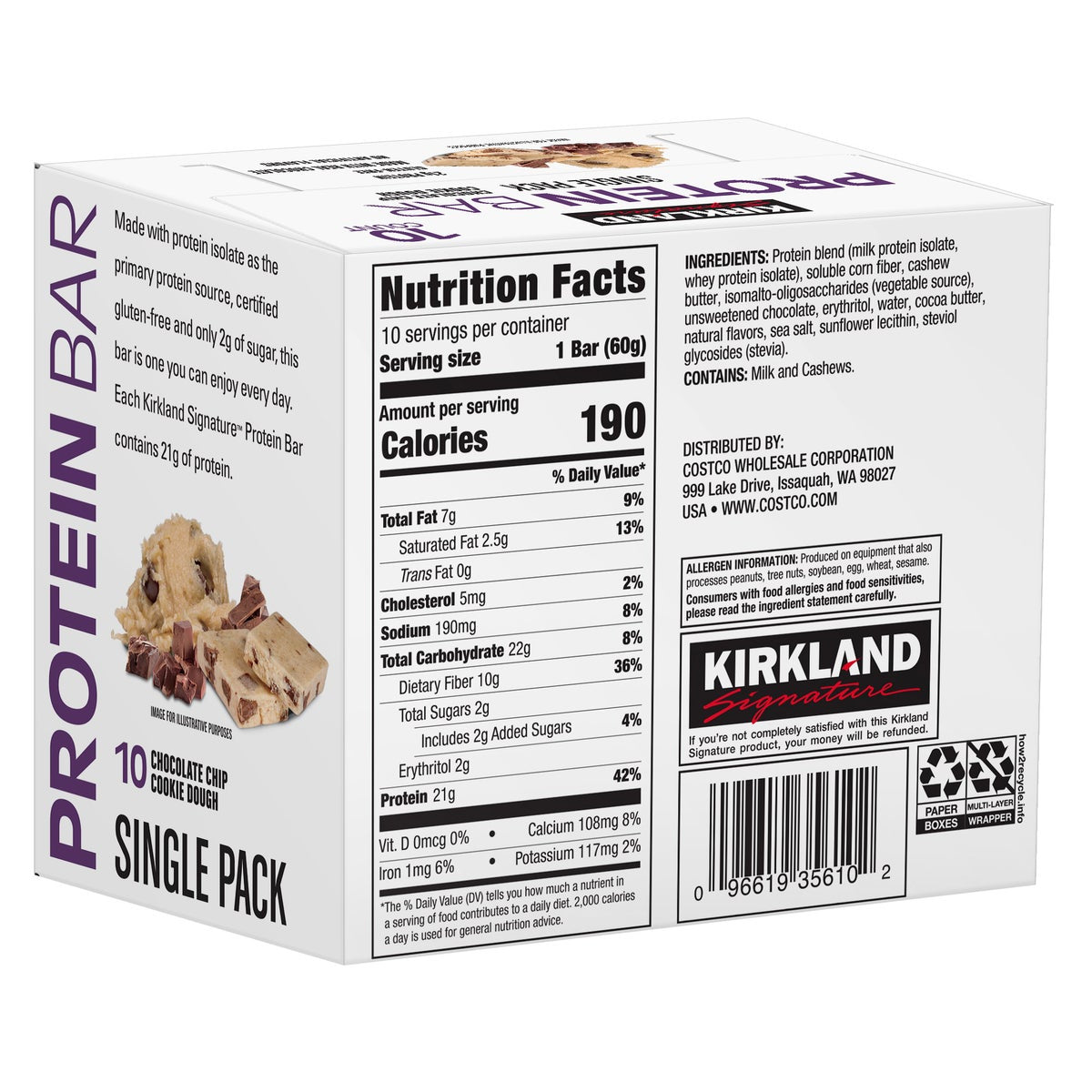 Certified gluten free Kirkland Signature snack bars