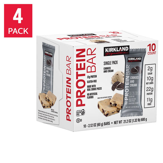 Kirkland Signature Cookies and Cream protein bars 40 count