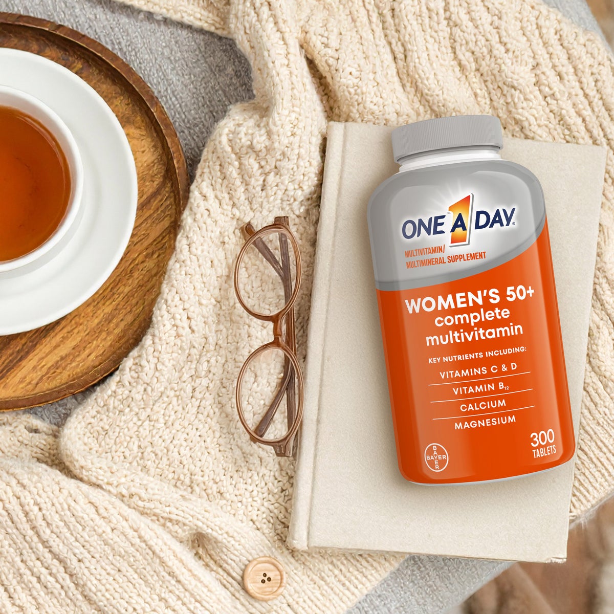 One A Day women's multivitamin tablets for 50 plus adults