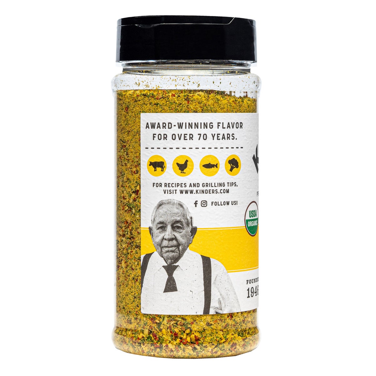 Kinder's steakhouse seasoning for meat and vegetables