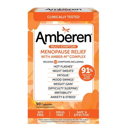 Amberen menopause relief 90 capsules bottle