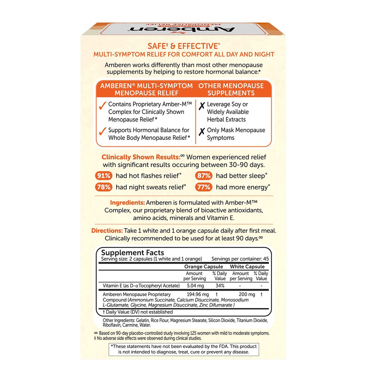 Amberen multi-symptom menopause support supplement