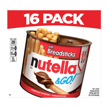Nutella & Go hazelnut spread snack cups 16 count