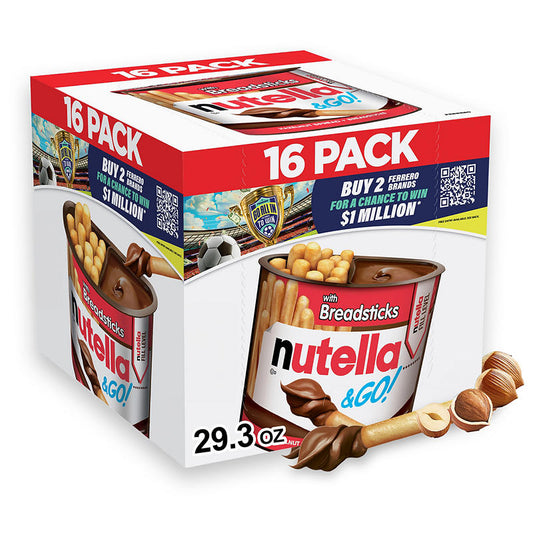 Nutella & Go portable snack pack with breadsticks