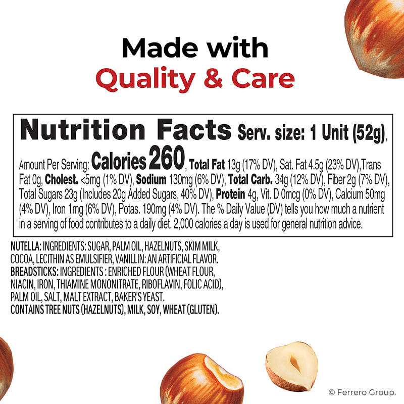 Nutella & Go sweet snack for lunchbox or travel