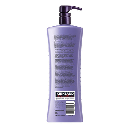 Kirkland Signature vegan moisturizing shampoo front view