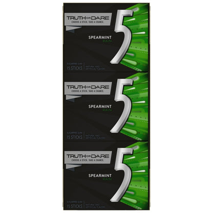 Wrigley's 5 Gum Spearmint Rain sugar free chewing gum 12-count