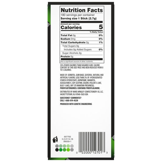 5 Gum Spearmint Rain 15-stick packs by Wrigley's