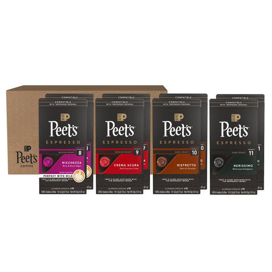 Peet's Coffee Nespresso compatible aluminum capsules 80 count