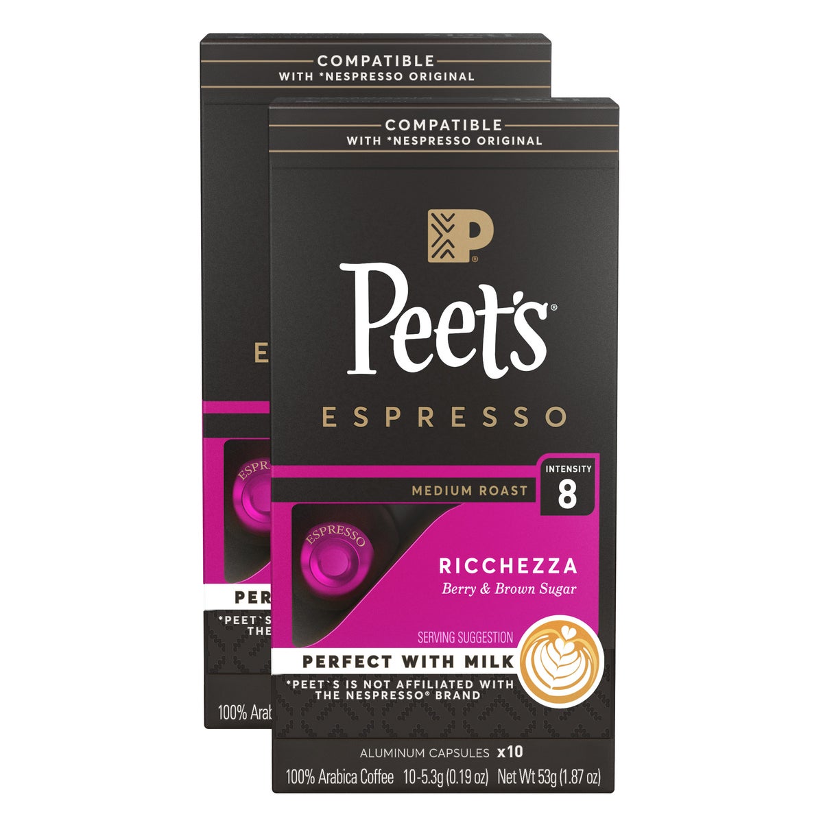 Peet's Coffee 100% Arabica Nespresso compatible pods