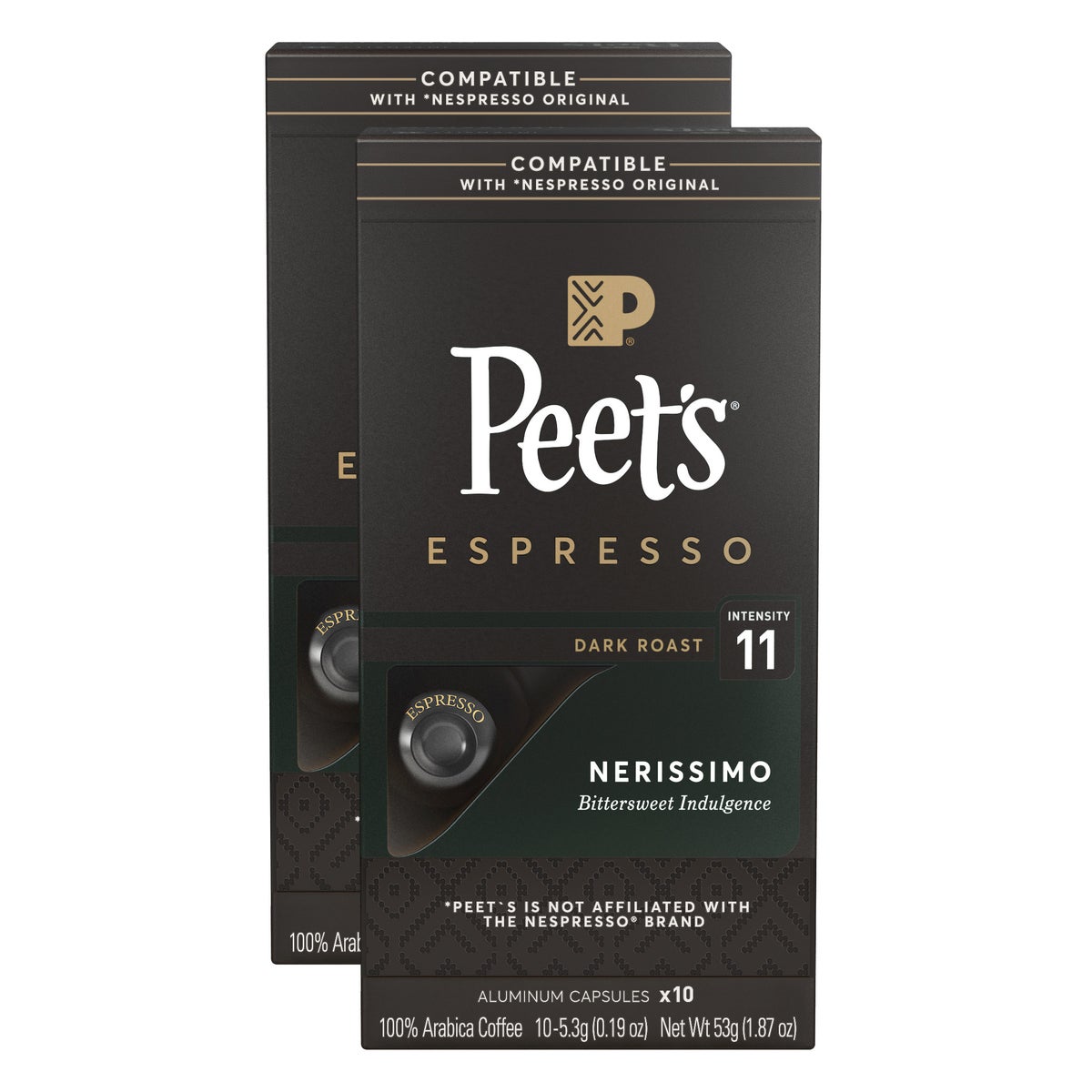 Peet's Coffee aluminum coffee capsules for Original Line machines