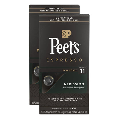Peet's Coffee aluminum coffee capsules for Original Line machines