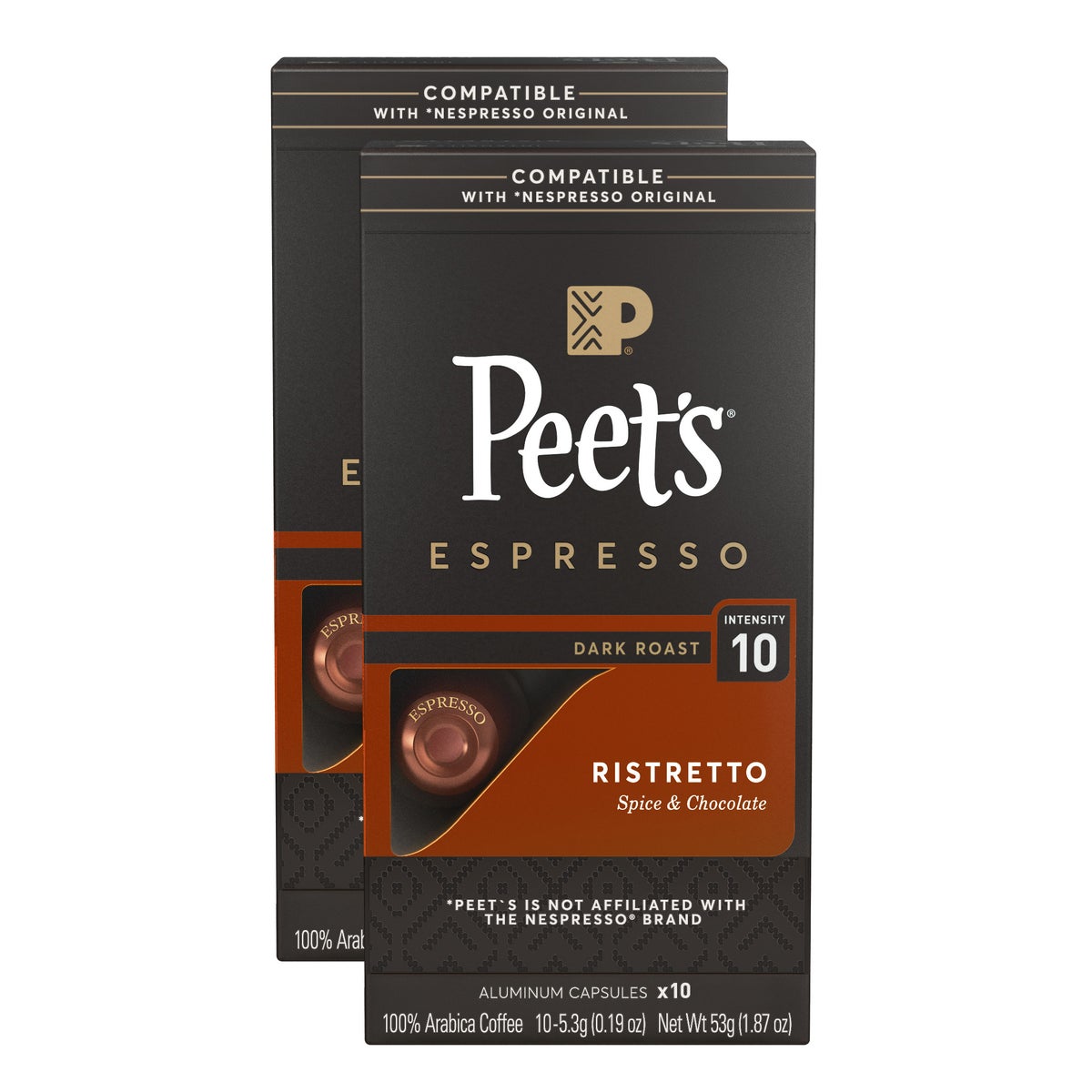 Peet's Coffee compatible coffee capsules for home brewing