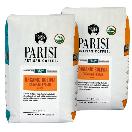 Parisi Artisan Coffee Bolivian Organic Blend whole bean coffee 2 lb 2-pack