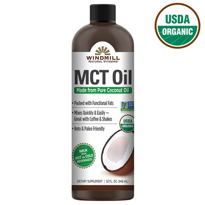 Windmill USDA organic MCT oil 32 fl oz bottle