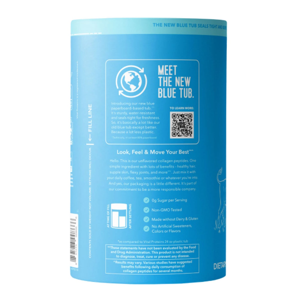 Vital Proteins collagen peptides supplement tub front view